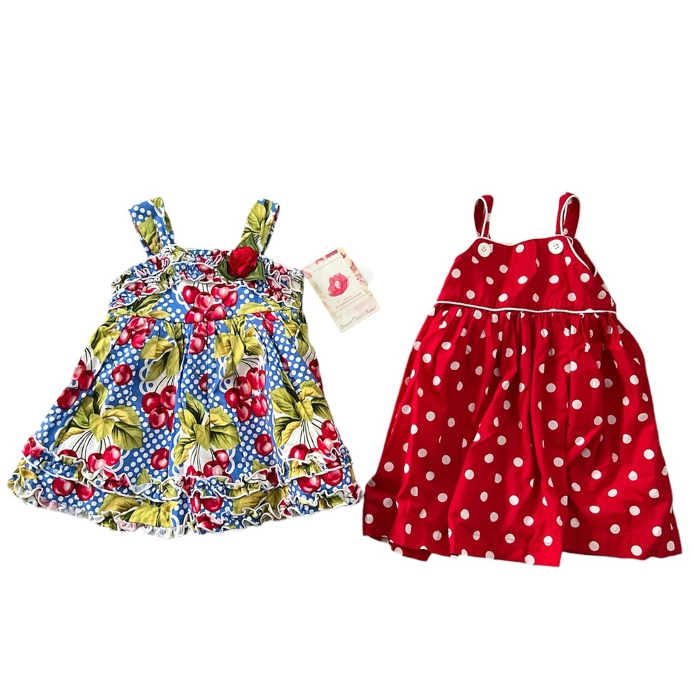 Dresses Top Straps Flare Polka Dots 18 Months